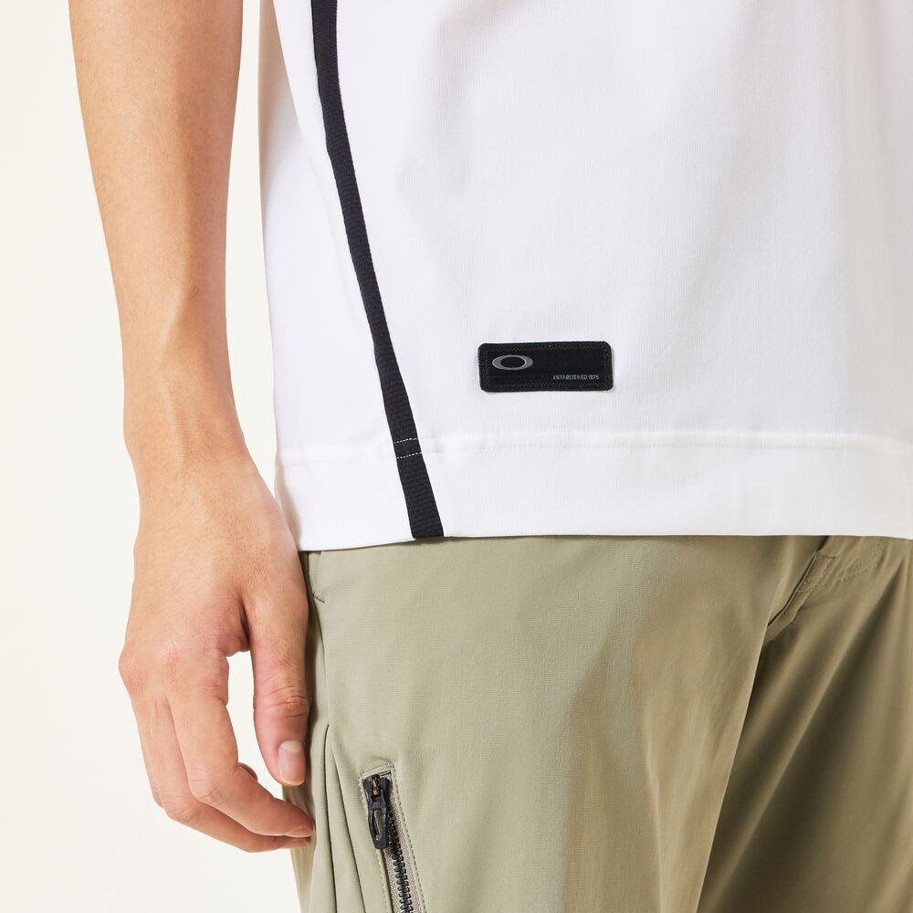 オークリー（OAKLEY）（メンズ）ゴルフウェア 接触冷感 SKULL STREAM ZIP 半袖 モックネックシャツ FOA407673-100