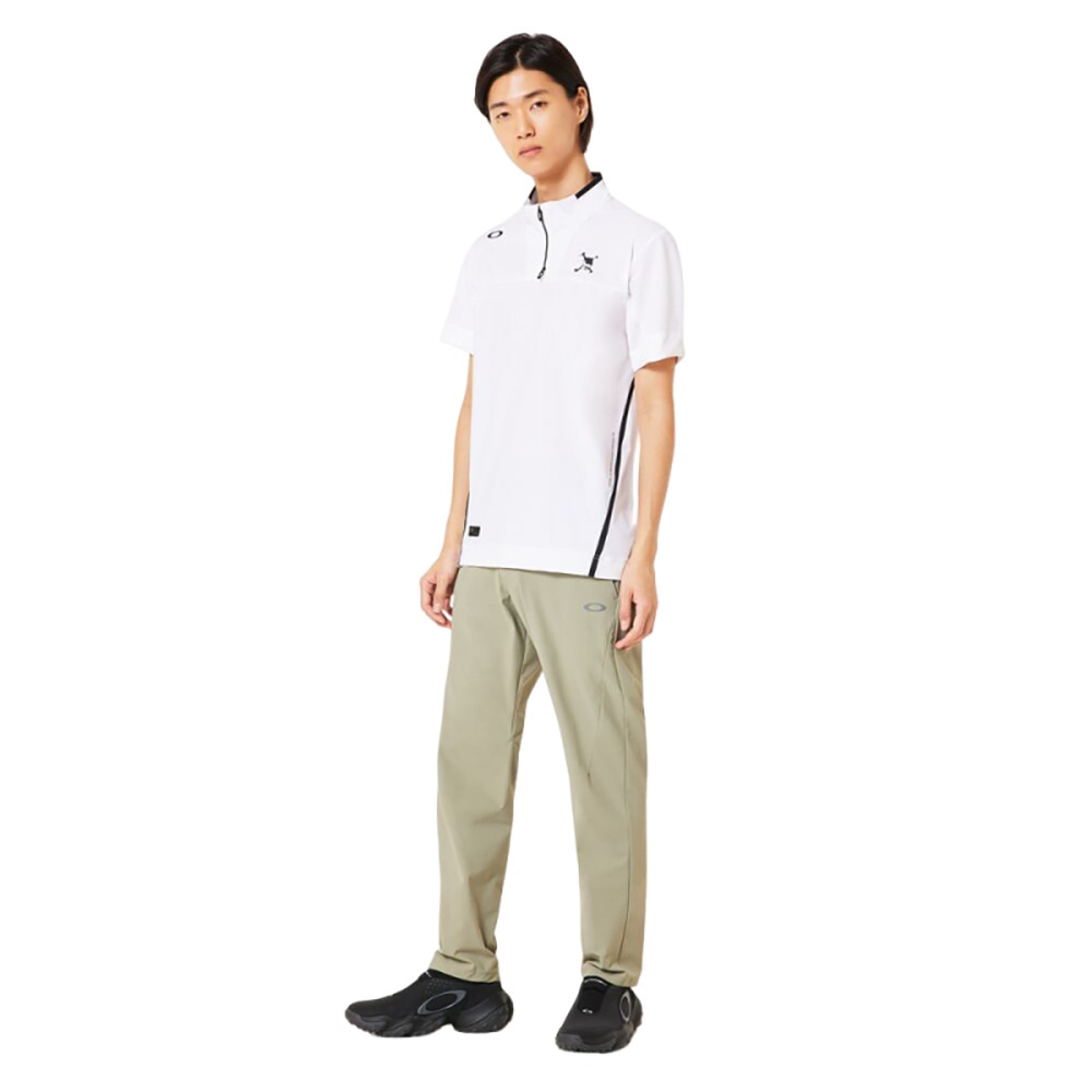 オークリー（OAKLEY）（メンズ）ゴルフウェア 接触冷感 SKULL STREAM ZIP 半袖 モックネックシャツ FOA407673-100