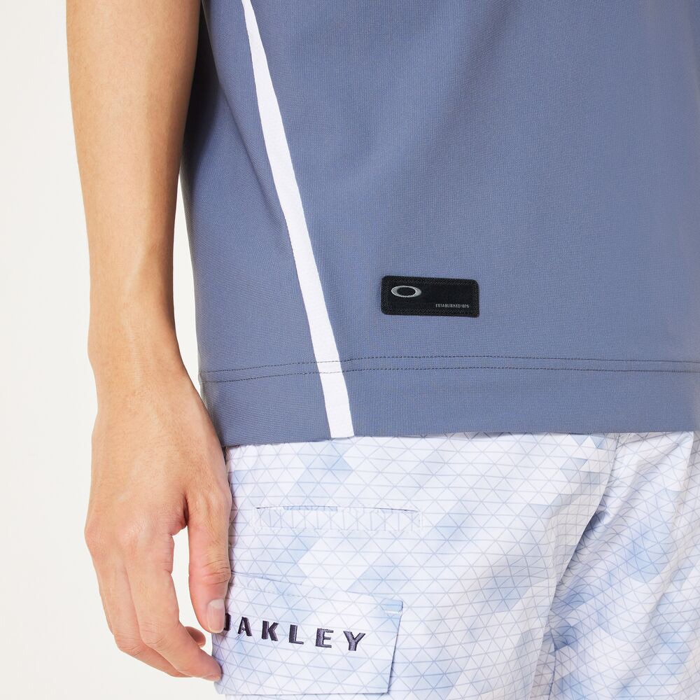 オークリー（OAKLEY）（メンズ）ゴルフウェア 接触冷感 SKULL STREAM ZIP 半袖 モックネックシャツ FOA407673-62C
