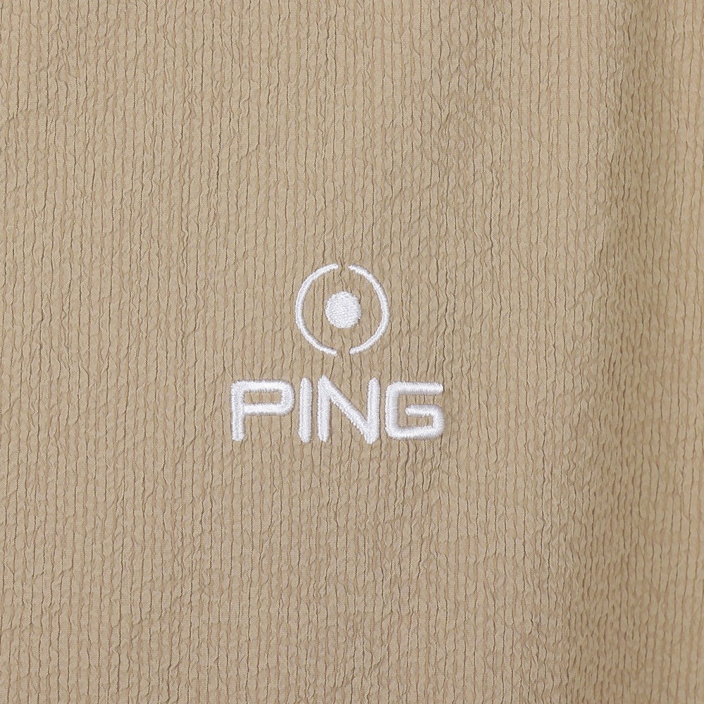 ピン（PING）（メンズ）ゴルフウェア シアサッカー 半袖フルジップシャツ 621-5111301-040