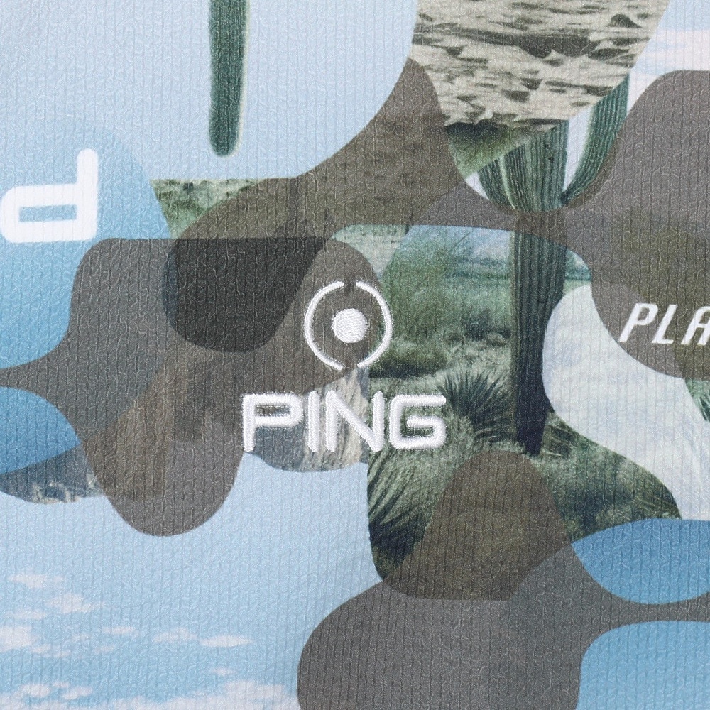 ピン（PING）（メンズ）ゴルフウェア シアサッカー 半袖 フルジップシャツ 621-5111301-180