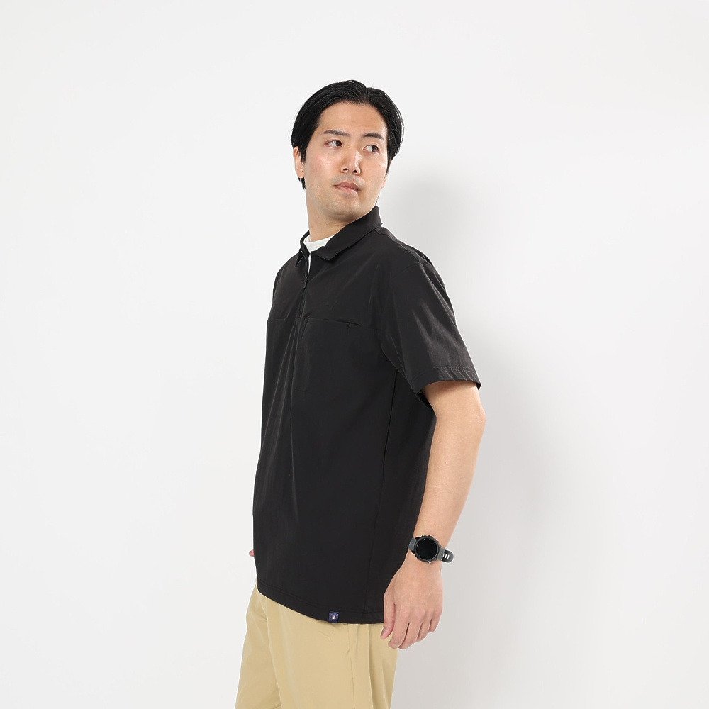 Peak Performance ハーフジップ 半袖シャツ ブラック 40227.jpg