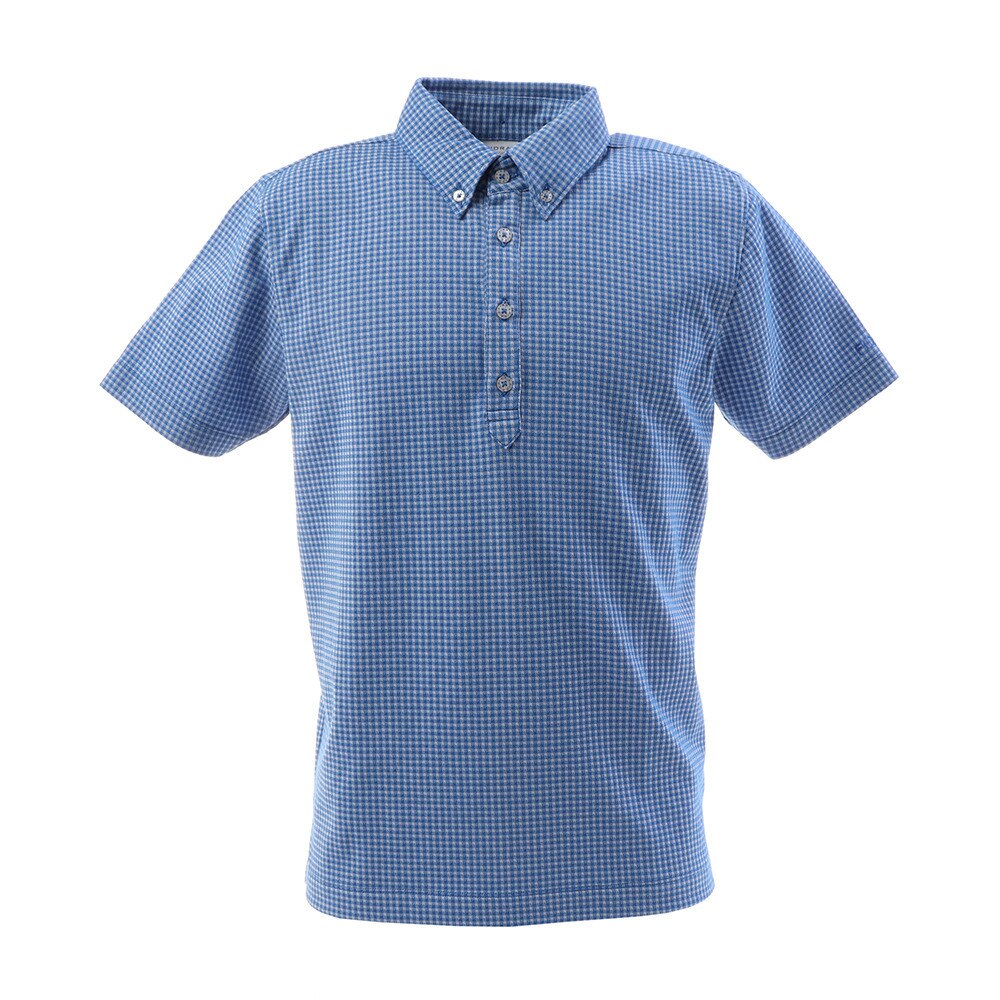  ゴルフ ポロシャツ メンズ チェックボタンダウンポロシャツ FI57TG97 BLU