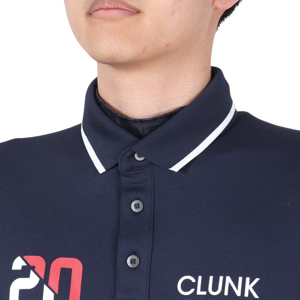 クランク（CLUNK）（メンズ）ゴルフウェア 長袖 吸汗 速乾 アンダーセットポロシャツ CL5MTG06 NVY★★★