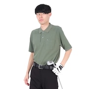 (メンズ)ゴルフウェア 半袖 スウェット ポロシャツ 7AI017-3OLG