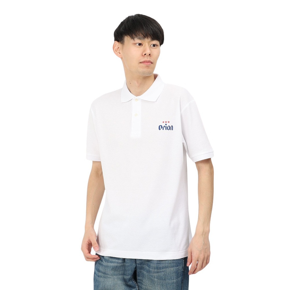 United Athle（United Athle）（メンズ）ゴルフウェア オリオンポロシャツ ドラフトロゴ ORIP001-WHT