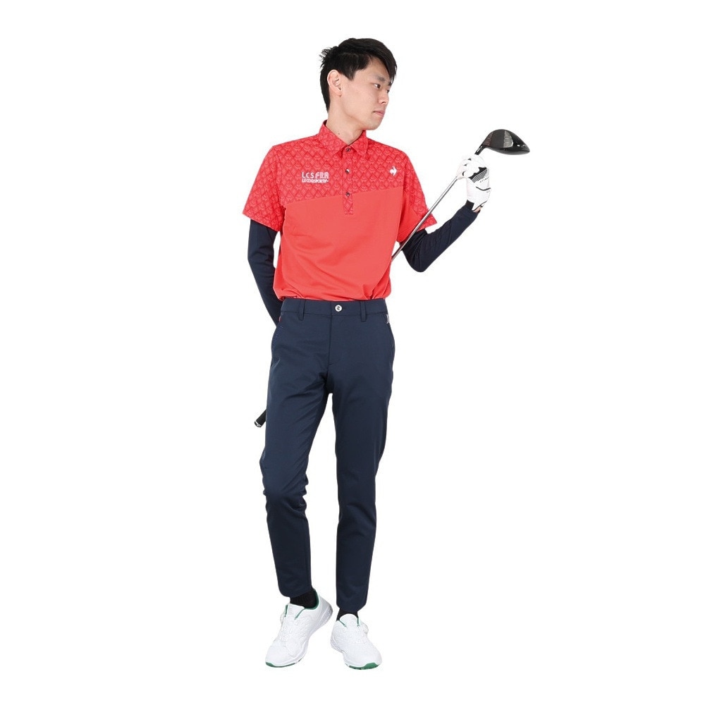 ルコックスポルティフ（lecoqsportif）（メンズ）ゴルフウェア 吸汗速乾 インナー付き半袖シャツ QGMXJA00W RD00