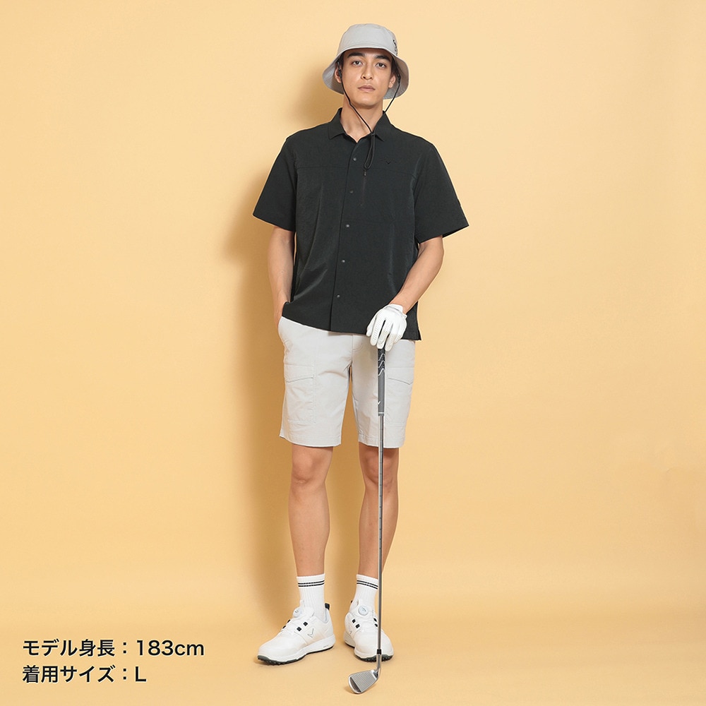 キャロウェイ（CALLAWAY）（メンズ）ゴルフウェア 半袖 フルオープンシャツ C25134114-1010