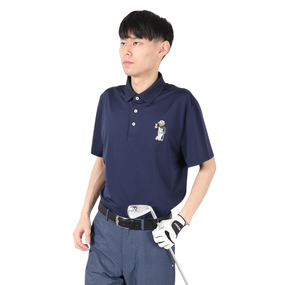 ラルフ ローレン（RALPH LAUREN）（メンズ）ゴルフウェア テーラードフィット ベア パフォーマンス ポロシャツ MNXGKNI1N820662410