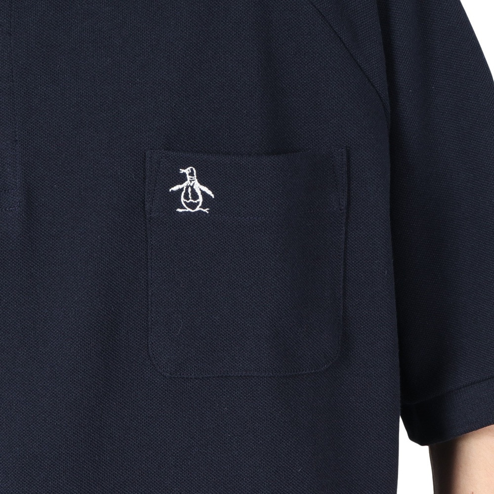 マンシングウエア（MUNSING WEAR）（メンズ）ゴルフウェア ペンギン バイ マンシングウェア 60S ラグランスリーブ 半袖ポロシャツ MU5SHS01M NV00