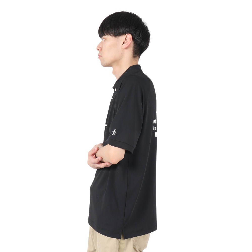 マンシングウエア（MUNSING WEAR）（メンズ）ゴルフウェア PEN ラグランスリーブ グラフィック ポロシャツ MU5SHS10M BK00