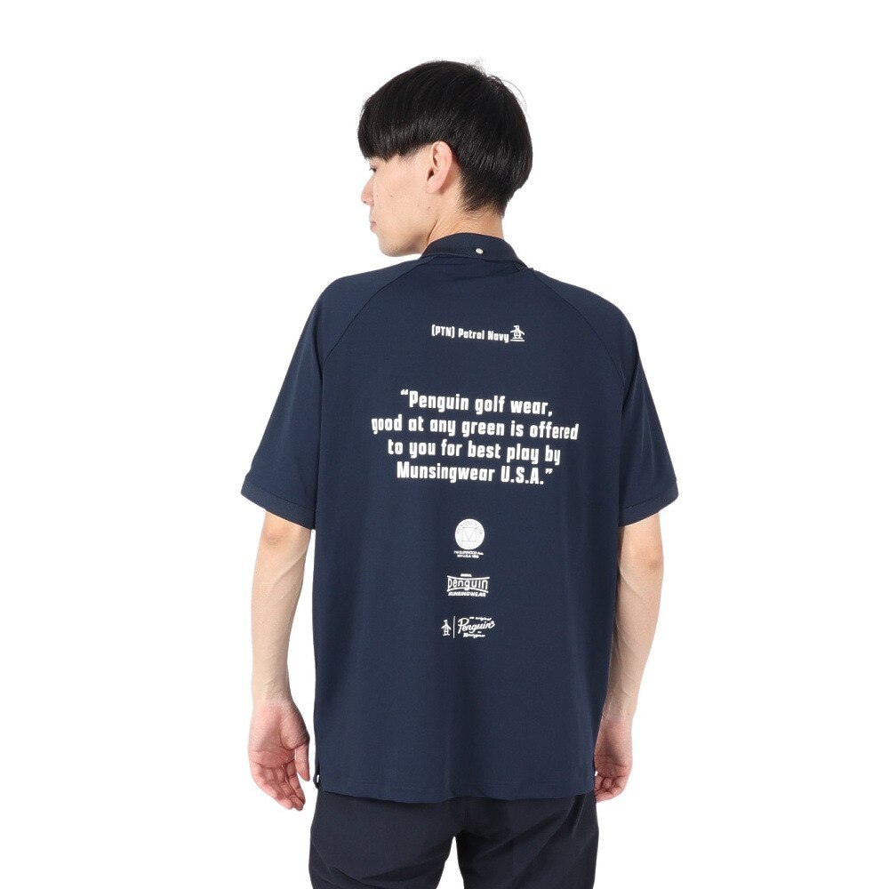 マンシングウエア（MUNSING WEAR）（メンズ）ゴルフウェア ペンギン バイ マンシングウェア 60S ラグランスリーブ グラフィックポロシャツ MU5SHS10M NV00