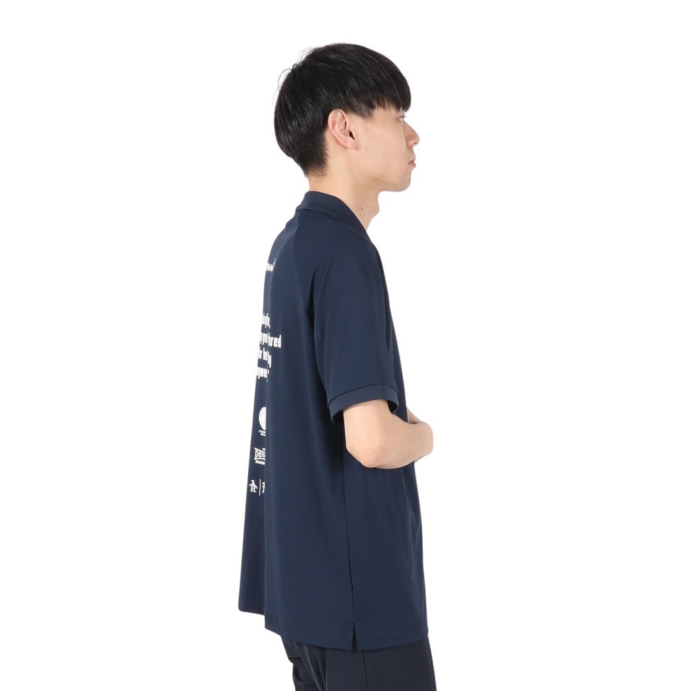 マンシングウエア（MUNSING WEAR）（メンズ）ゴルフウェア ペンギン バイ マンシングウェア 60S ラグランスリーブ グラフィックポロシャツ MU5SHS10M NV00