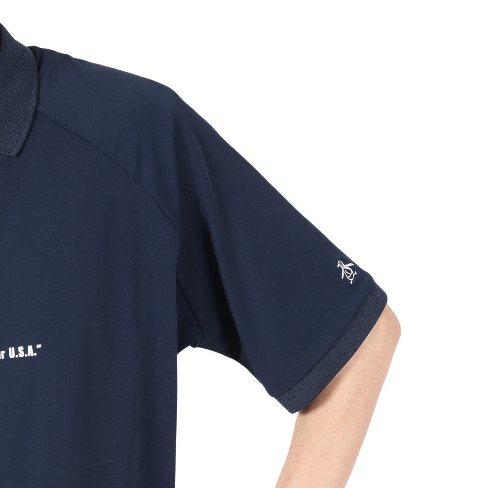 マンシングウエア（MUNSING WEAR）（メンズ）ゴルフウェア ペンギン バイ マンシングウェア 60S ラグランスリーブ グラフィックポロシャツ MU5SHS10M NV00