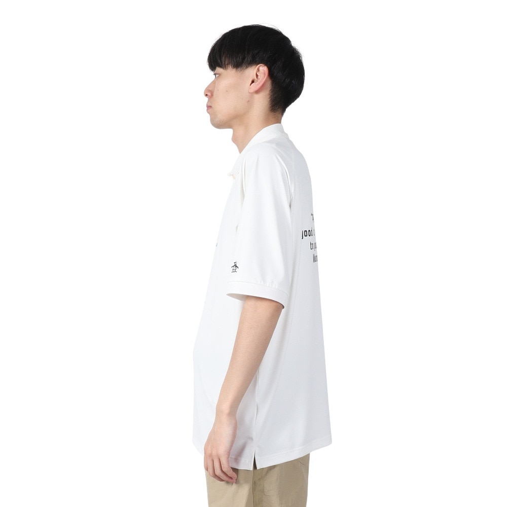 マンシングウエア（MUNSING WEAR）（メンズ）ゴルフウェア PEN ラグランスリーブ グラフィック ポロシャツ MU5SHS10M WH00