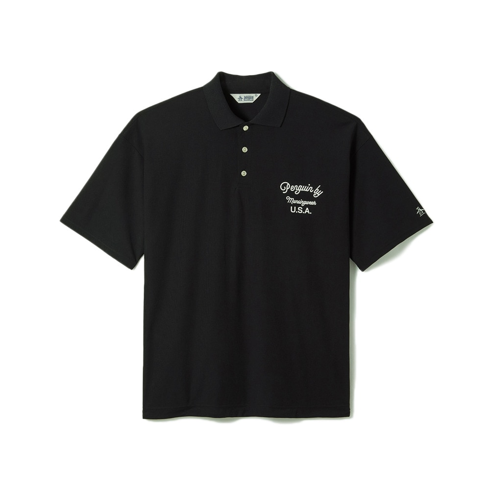 マンシング(MUNSING)ゴルフウェア ハイゲージ半袖ポロシャツ MU5FHS04M BK00(Men’s) マンシング（MUNSING）（メンズ）ゴルフウェア ハイゲージ半袖