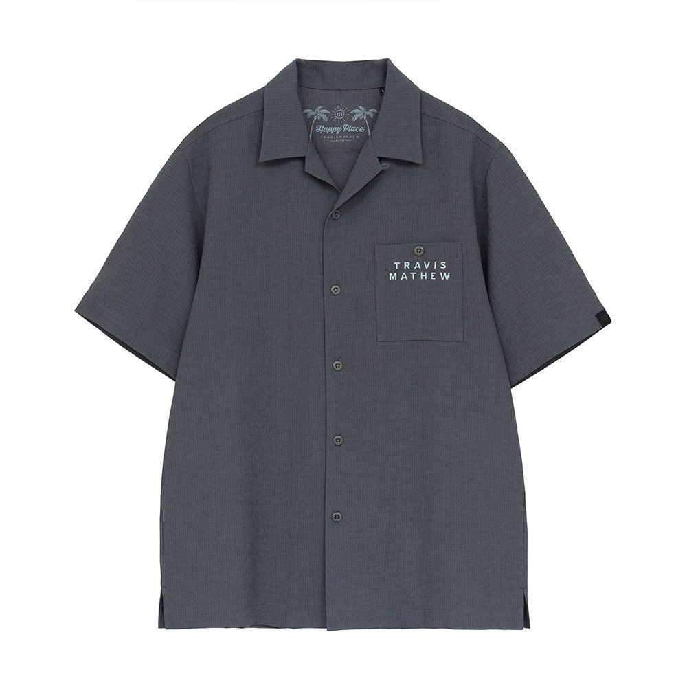 トラヴィスマシュー（Travis Mathew）（メンズ）ゴルフウェア 半袖バックプリントオープンシャツ 7AN035-0EBO