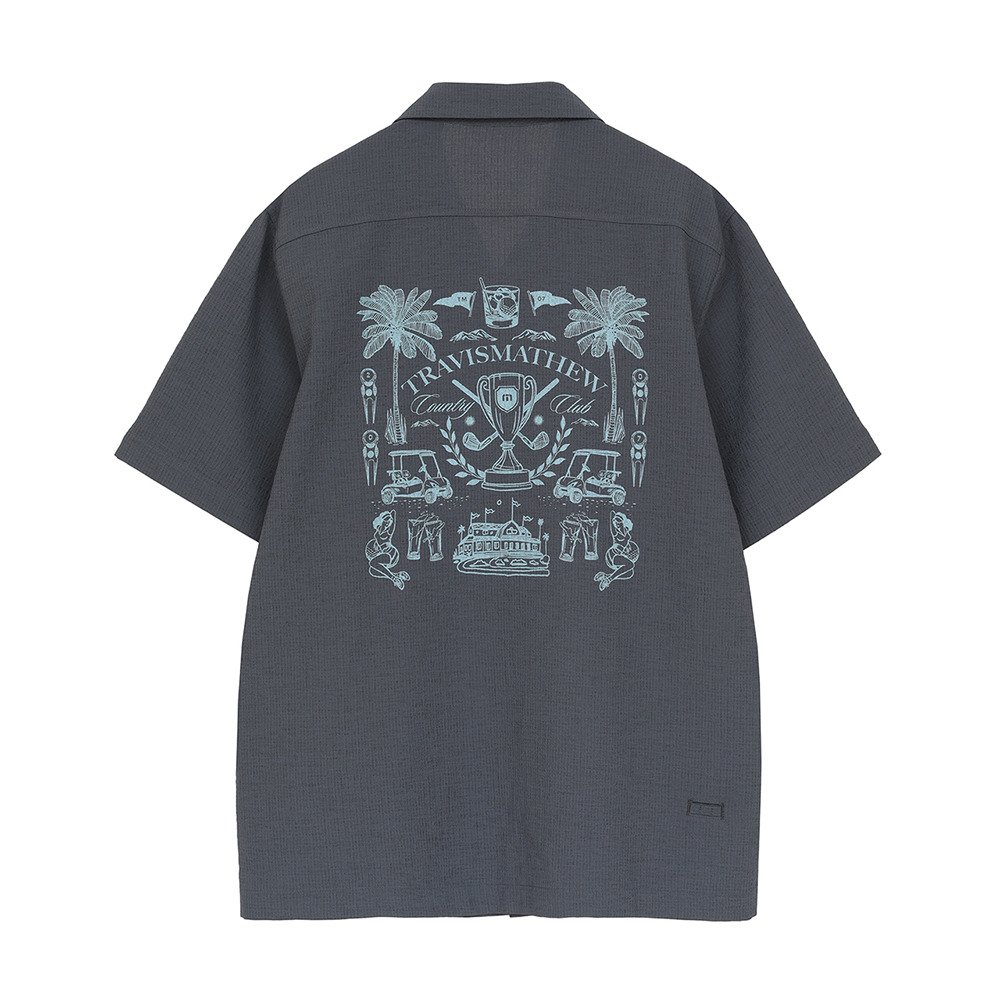 トラヴィスマシュー（Travis Mathew）（メンズ）ゴルフウェア 半袖バックプリントオープンシャツ 7AN035-0EBO