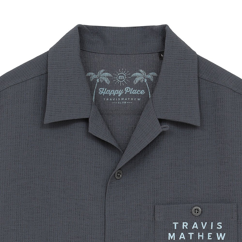 トラヴィスマシュー（Travis Mathew）（メンズ）ゴルフウェア 半袖バックプリントオープンシャツ 7AN035-0EBO