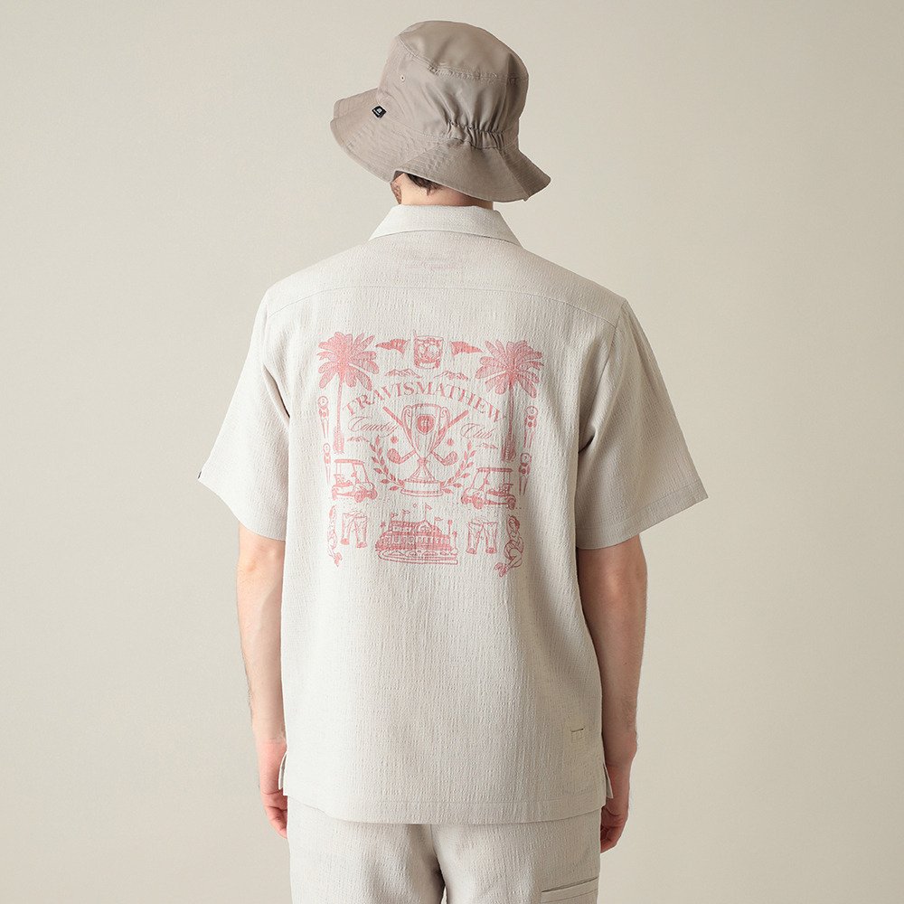 トラヴィスマシュー（Travis Mathew）（メンズ）ゴルフウェア 半袖バックプリントオープンシャツ 7AN035-F0037