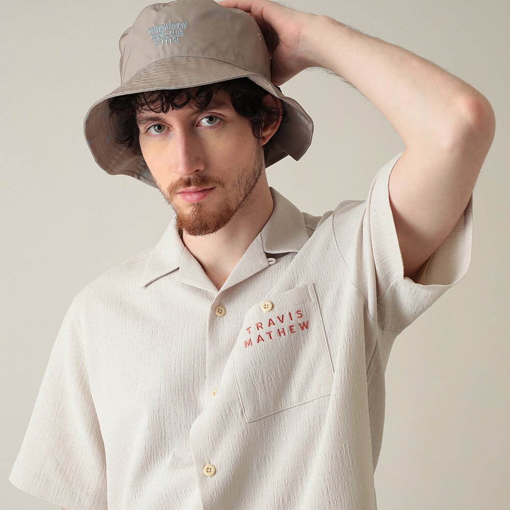 トラヴィスマシュー（Travis Mathew）（メンズ）ゴルフウェア 半袖バックプリントオープンシャツ 7AN035-F0037