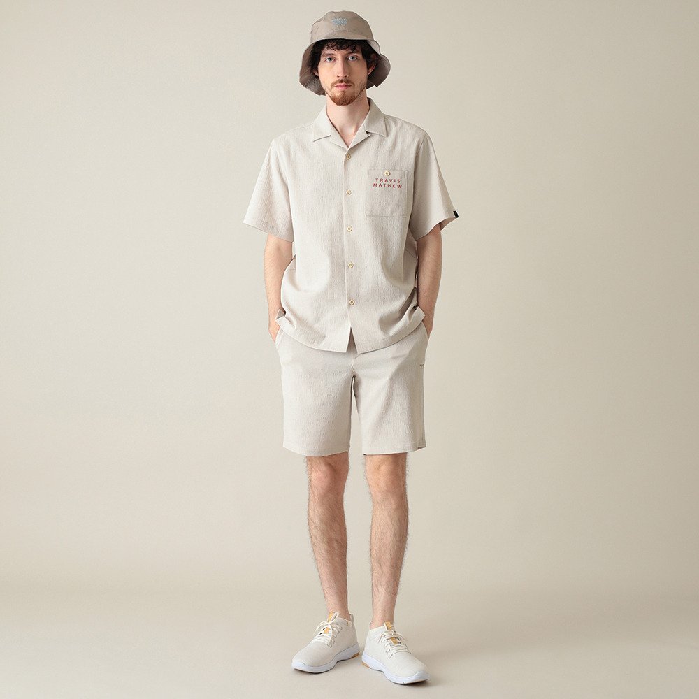 トラヴィスマシュー（Travis Mathew）（メンズ）ゴルフウェア 半袖バックプリントオープンシャツ 7AN035-F0037