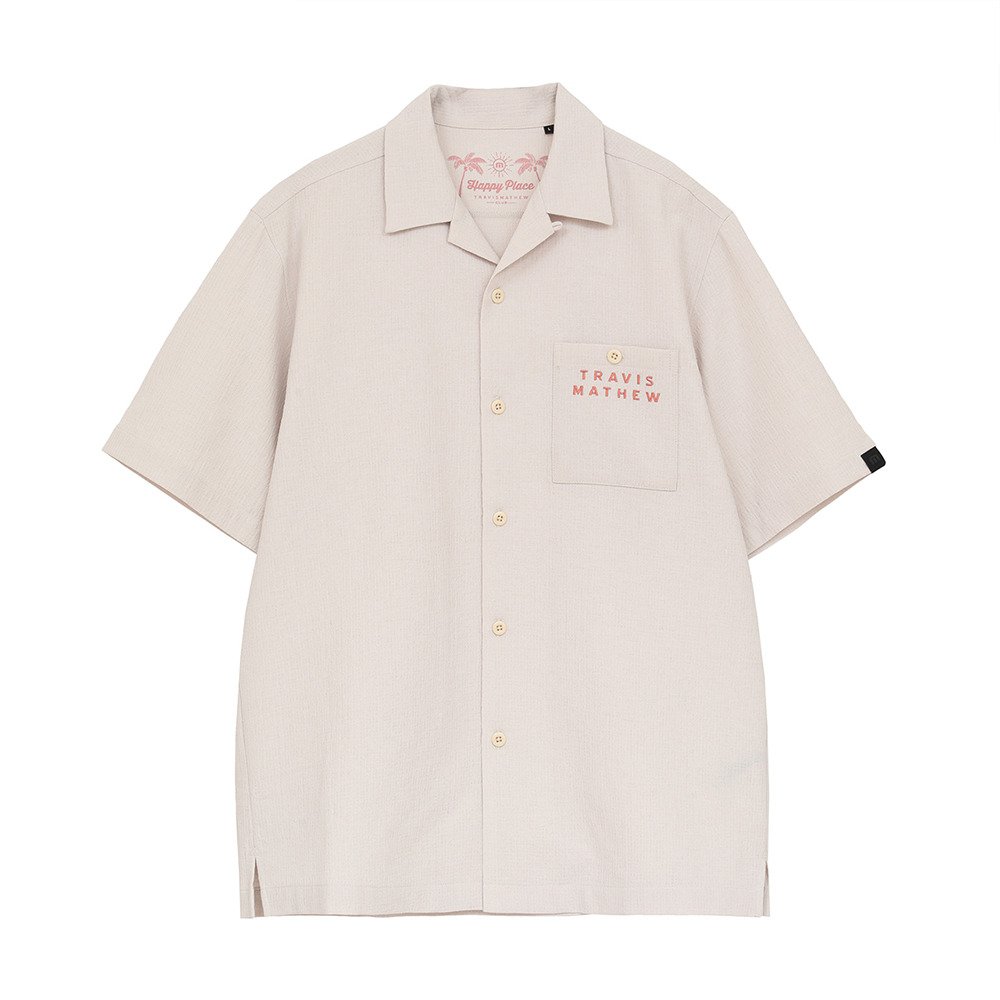 トラヴィスマシュー（Travis Mathew）（メンズ）ゴルフウェア 半袖バックプリントオープンシャツ 7AN035-F0037
