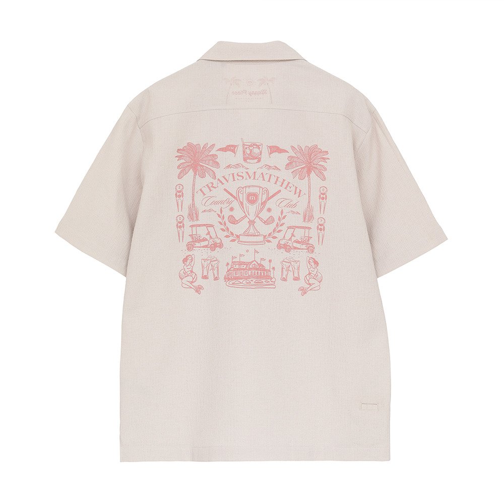 トラヴィスマシュー（Travis Mathew）（メンズ）ゴルフウェア 半袖バックプリントオープンシャツ 7AN035-F0037