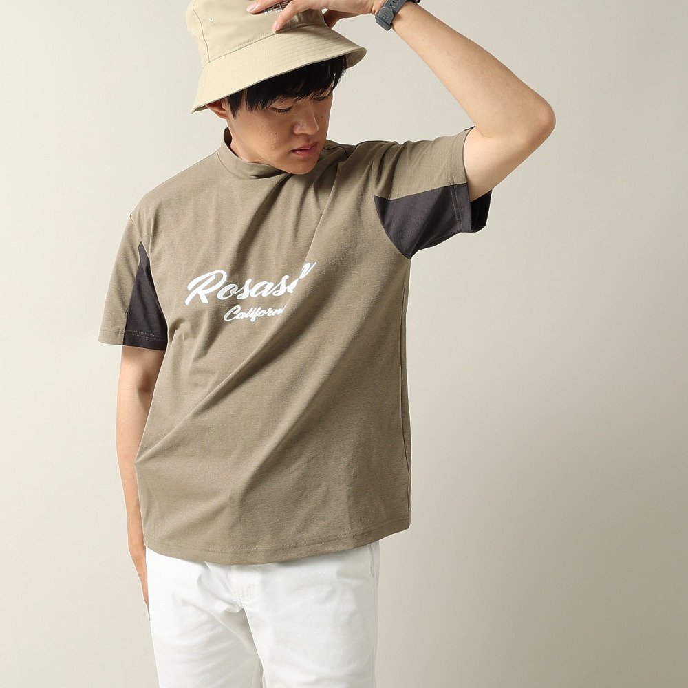 ロサーセン（ROSASEN）（メンズ）ゴルフウェア 吸水速乾 接触冷感 半袖モックネックシャツ 044-25546-26SS-027