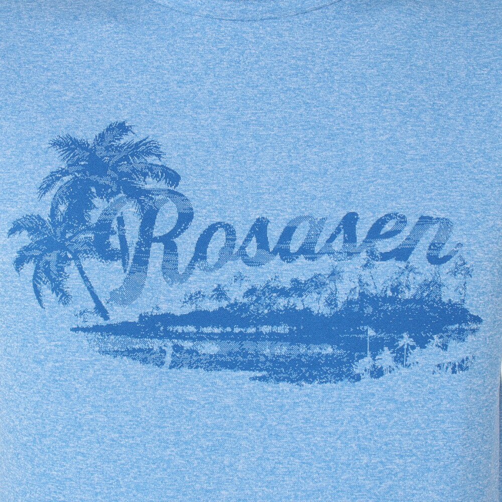 ROSASEN（メンズ）ゴルフウェア 吸水 速乾 ストレッチ ジャカード半袖モックネック 044-26448-093★★★