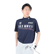 クランク（CLUNK）（メンズ）ゴルフウェア 吸汗 速乾 半袖モックネックシャツ CL5MTG18 NVY
