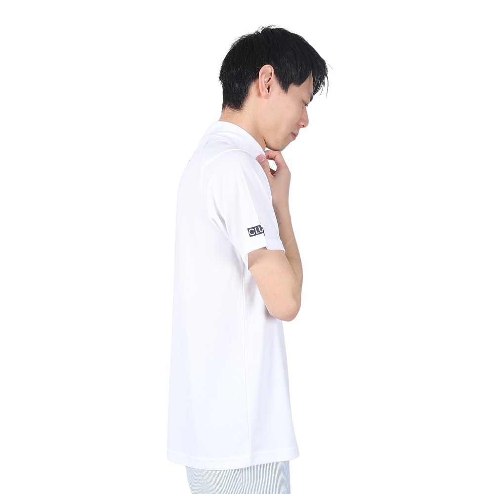 クランク（CLUNK）（メンズ）ゴルフウェア 吸汗 速乾 半袖モックネックシャツ CL5MTG18 WHT★★★