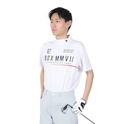クランク（CLUNK）（メンズ）ゴルフウェア 吸汗 速乾 半袖モックネックシャツ CL5MTG18 WHT