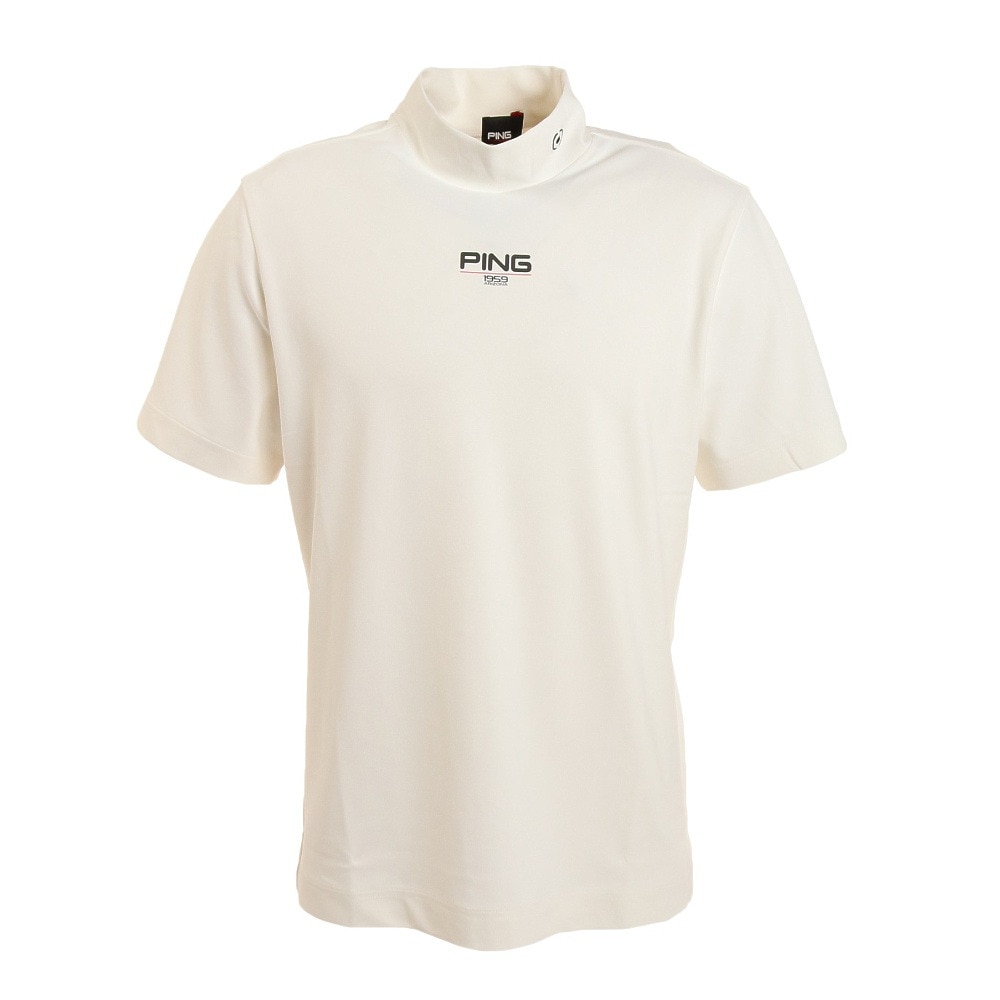 ピン ゴルフウェア 吸汗速乾 UVカット ひんやり クールセンサー ハイネック半袖Tシャツ 621-2168403-030 ＬＬ 10 ゴルフの画像