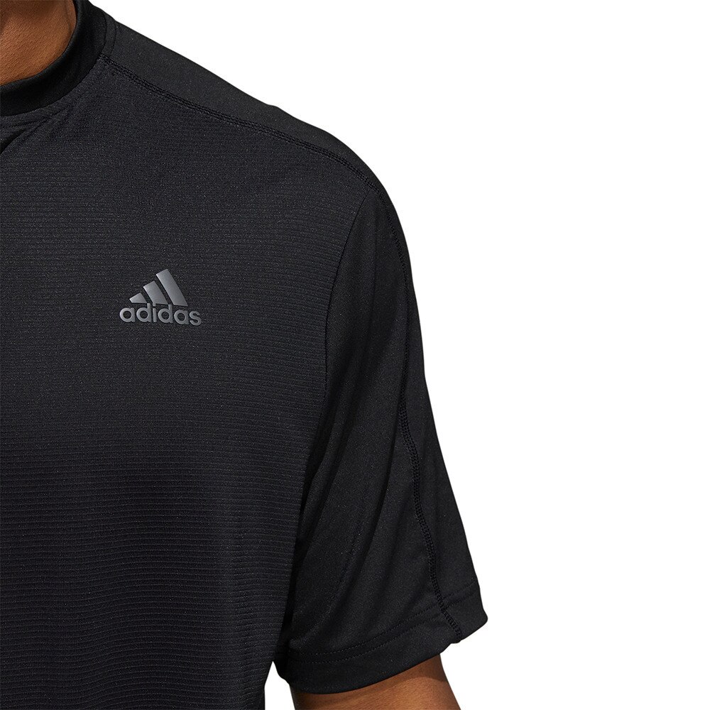 アディダス（adidas）（メンズ）ゴルフウェア ソリッド 半袖ボタンスタンドカラーシャツ UG212-HA6159BK ゴルフ用品はヴィクトリア ゴルフ