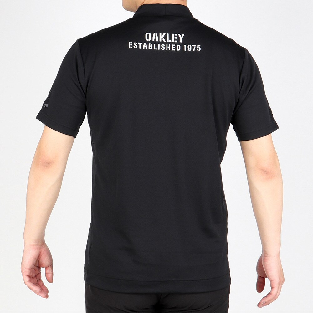 オークリー（OAKLEY）（メンズ）ゴルフウェア 吸汗速乾 ひんやり MIL モックネック半袖Tシャツ FOA404044-02E