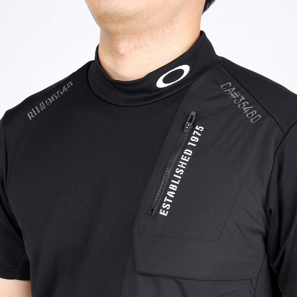 オークリー（OAKLEY）（メンズ）ゴルフウェア 吸汗速乾 ひんやり MIL モックネック半袖Tシャツ FOA404044-02E★★★
