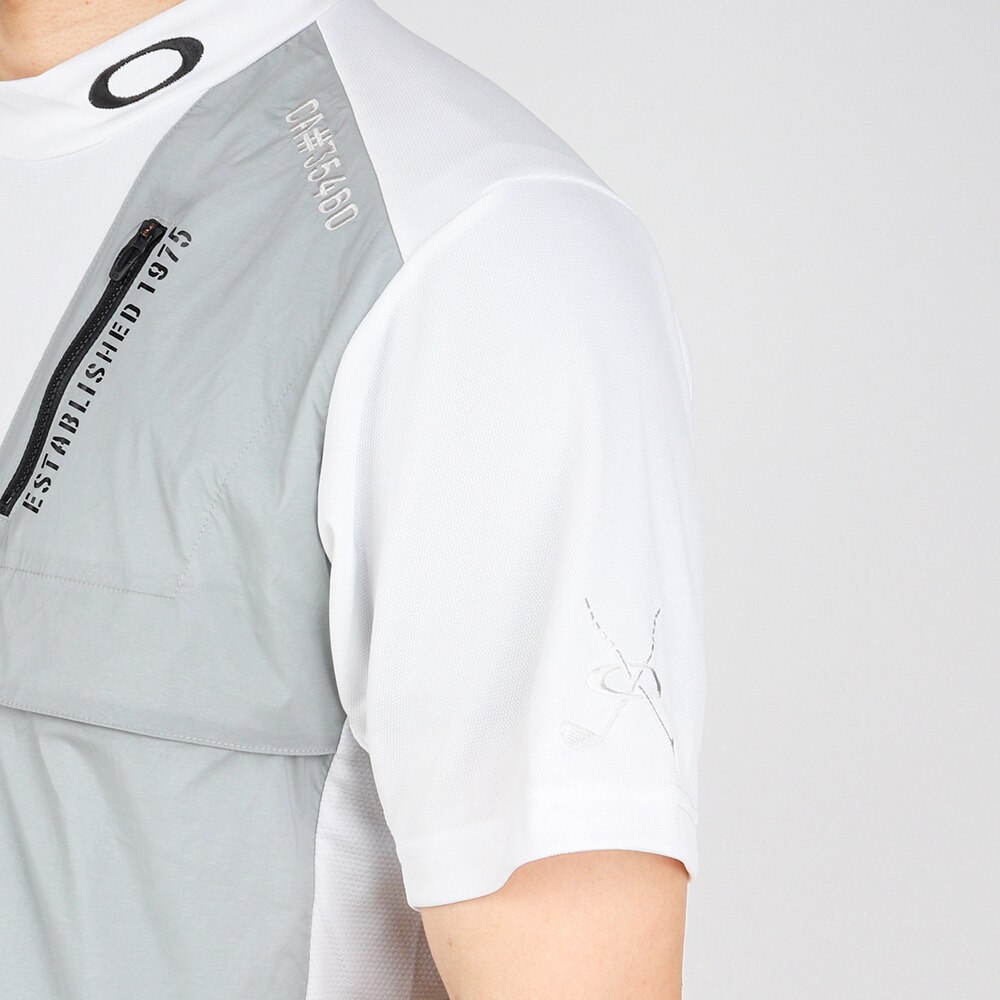 オークリー（OAKLEY）（メンズ）ゴルフウェア 吸汗速乾 ひんやり MIL モックネック半袖Tシャツ FOA404044-100★★★