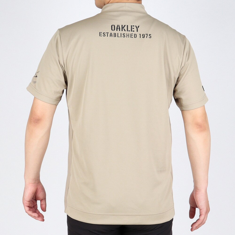 オークリー（OAKLEY）（メンズ）ゴルフウェア 吸汗速乾 ひんやり MIL モックネック半袖Tシャツ FOA404044-30W