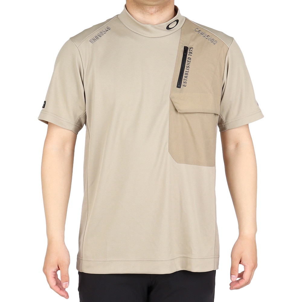 オークリー（OAKLEY）（メンズ）ゴルフウェア 吸汗速乾 ひんやり MIL モックネック半袖Tシャツ FOA404044-30W