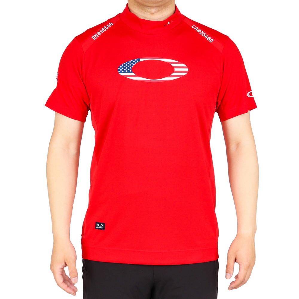 オークリー（OAKLEY）（メンズ）ゴルフウェア 吸汗速乾 ひんやり US モックネック半袖Tシャツ FOA404045-465