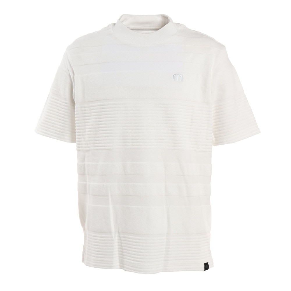 Ｔｒａｖｉｓ Ｍａｔｈｅｗ ゴルフウェア ワンポイントパイル モックネック半袖Tシャツ 7AF031-1 WHT 22SS ＬＬ 10 ゴルフの大画像
