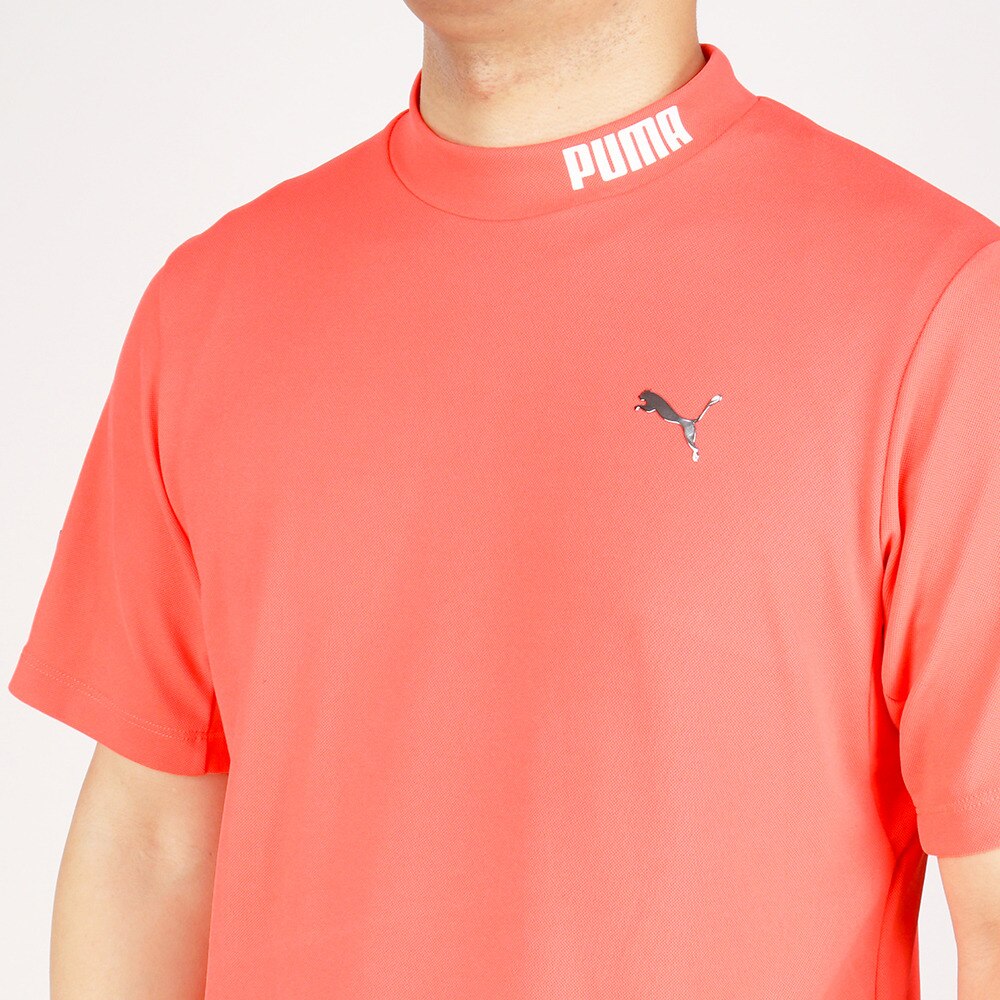 プーマ（PUMA）（メンズ）ゴルフウェア ひんやり冷感 3Dロゴ ツアーデザイン 半袖モックネックシャツ 930523-02
