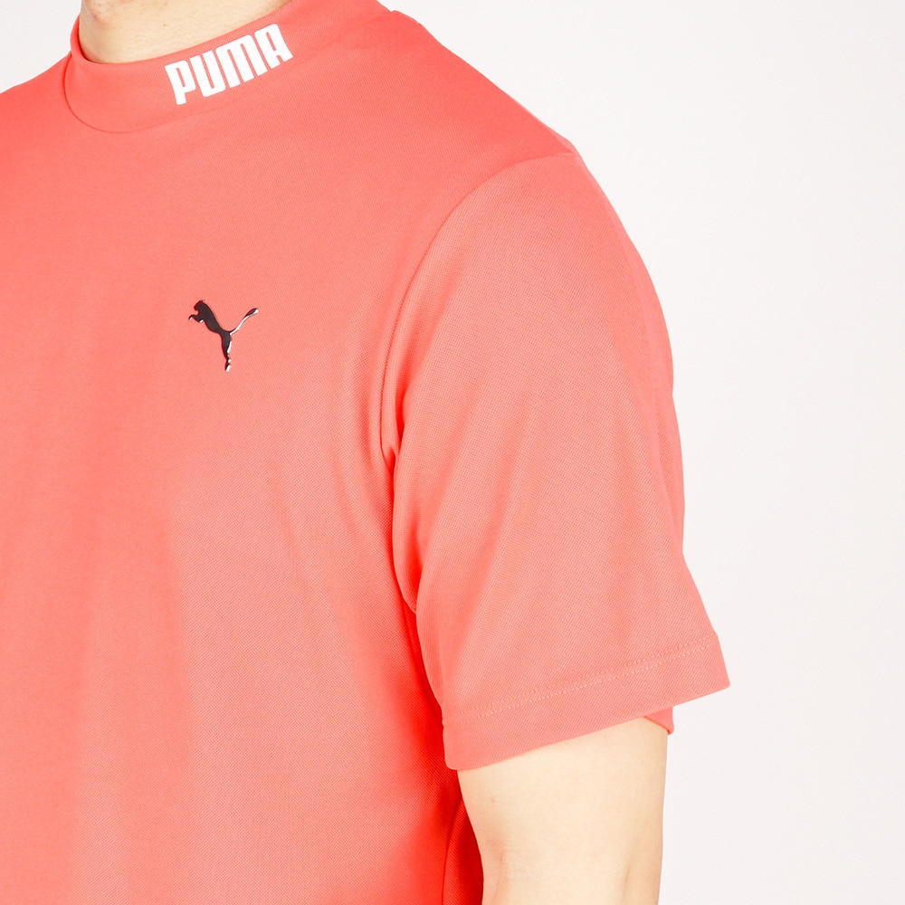 プーマ（PUMA）（メンズ）ゴルフウェア ひんやり冷感 3Dロゴ ツアーデザイン 半袖モックネックシャツ 930523-02