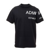 アドミラル ゴルフ（Admiral GOLF）（メンズ）ゴルフウェア ロゴメッシュジャガード モックネック半袖Tシャツ ADMA232-BLK