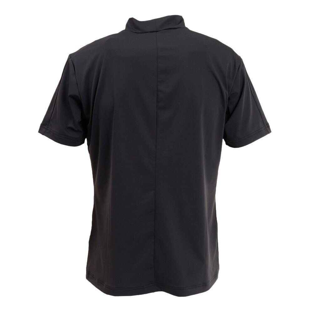 デサントゴルフ（DESCENTEGOLF）（メンズ）ゴルフウェア 吸汗速乾 UVカット 高通気 モックネック半袖Tシャツ DGMTJA00XB BK00