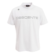 デサントゴルフ（DESCENTEGOLF）（メンズ）ゴルフウェア 吸汗速乾 UVカット 高通気 モックネック半袖Tシャツ DGMTJA00XB WH00