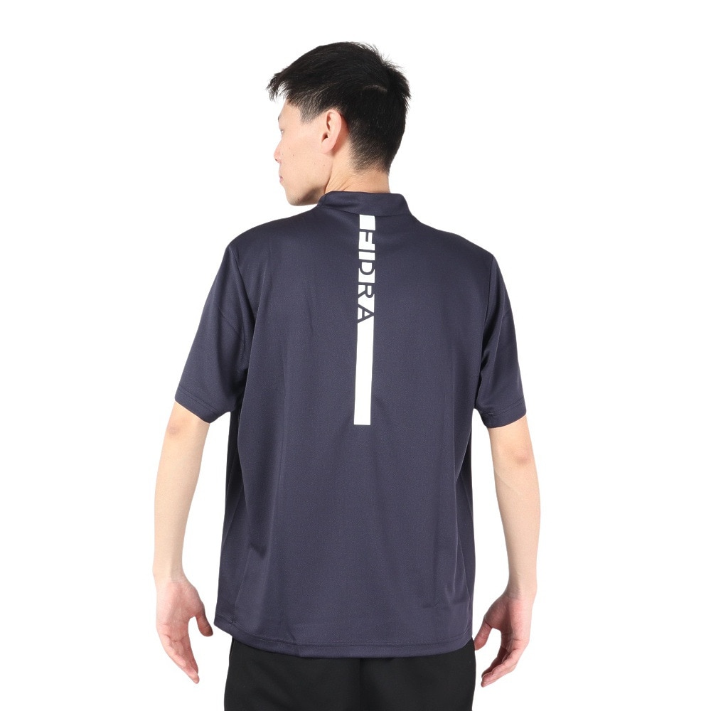 フィドラ（FIDRA）（メンズ）ゴルフウェア 冷感 吸汗速乾 氷撃 半袖ハイネックシャツ FD5MTC34 NVY.