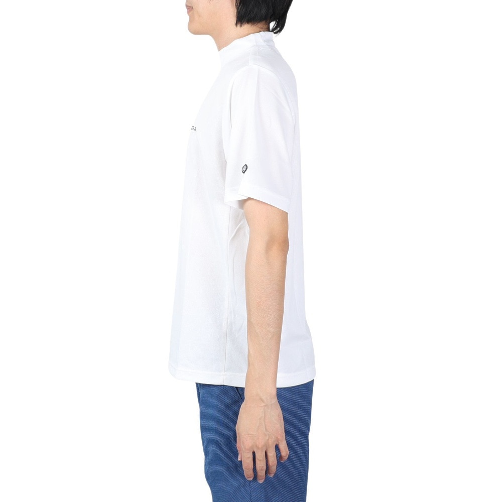 フィドラ（FIDRA）（メンズ）ゴルフウェア 冷感 吸汗速乾 氷撃 半袖ハイネックシャツ FD5MTC34 WHT.