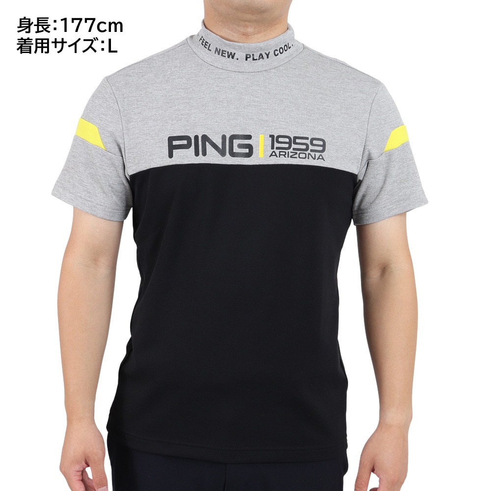 PING ピン　デルタ長袖ハイネックシャツ　メンズ　ゴルフウエア　美品